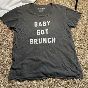 Amuse Society size medium “baby got brunch” gray T-shirt